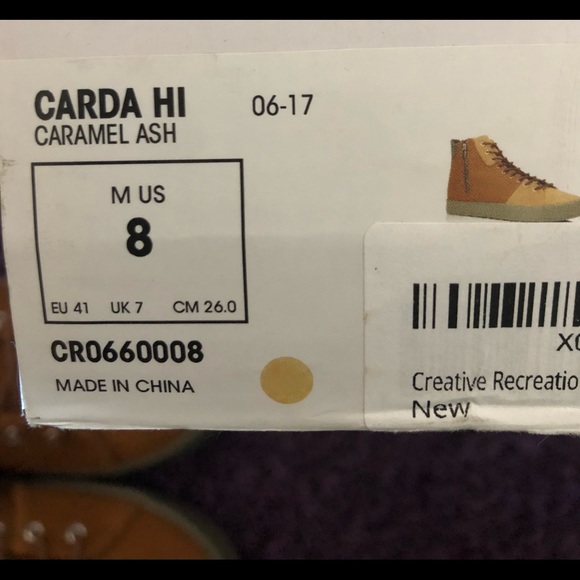 LIQUIDATING!! MENS SIZE 8 Creative Recreation SHOES NIB CARDA HI - Picture 12 of 13